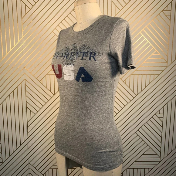 Chaser USA Forever Gray Short Sleeve‎ Graphic Tee - Picture 4 of 8